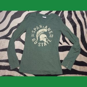 Green Michigan State Spartans Longsleeve Thermal Shirt